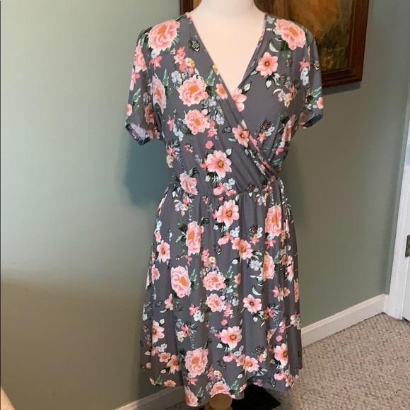 derek heart plus wrap dress